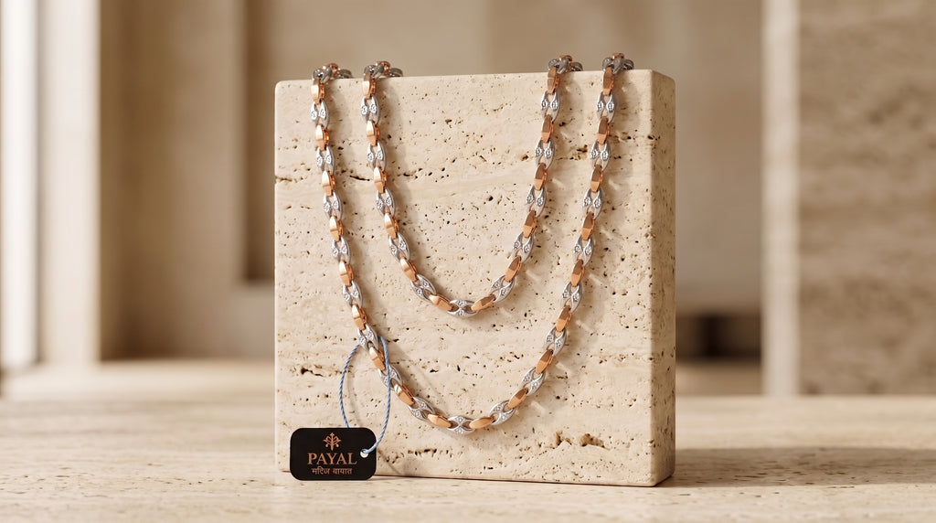 The Two-Tone Cuban Link Chain — Handcrafted Men's Statement