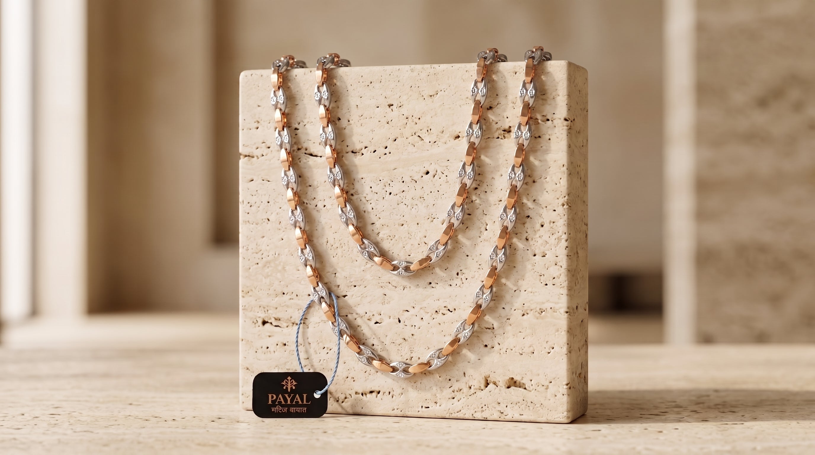 The Two-Tone Cuban Link Chain — Handcrafted Men's Statement