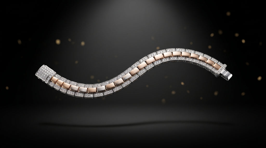 The Signature Two-Tone Link Bracelet — Handcrafted Men's Statement Piece