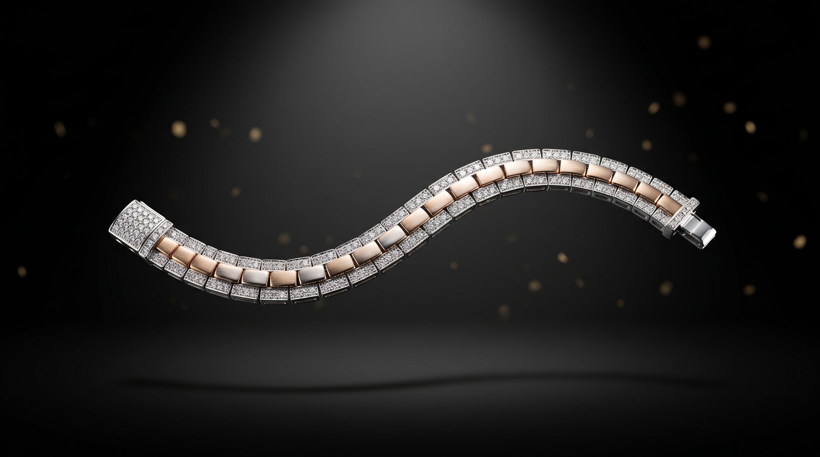 The Signature Two-Tone Link Bracelet — Handcrafted Men's Statement Piece