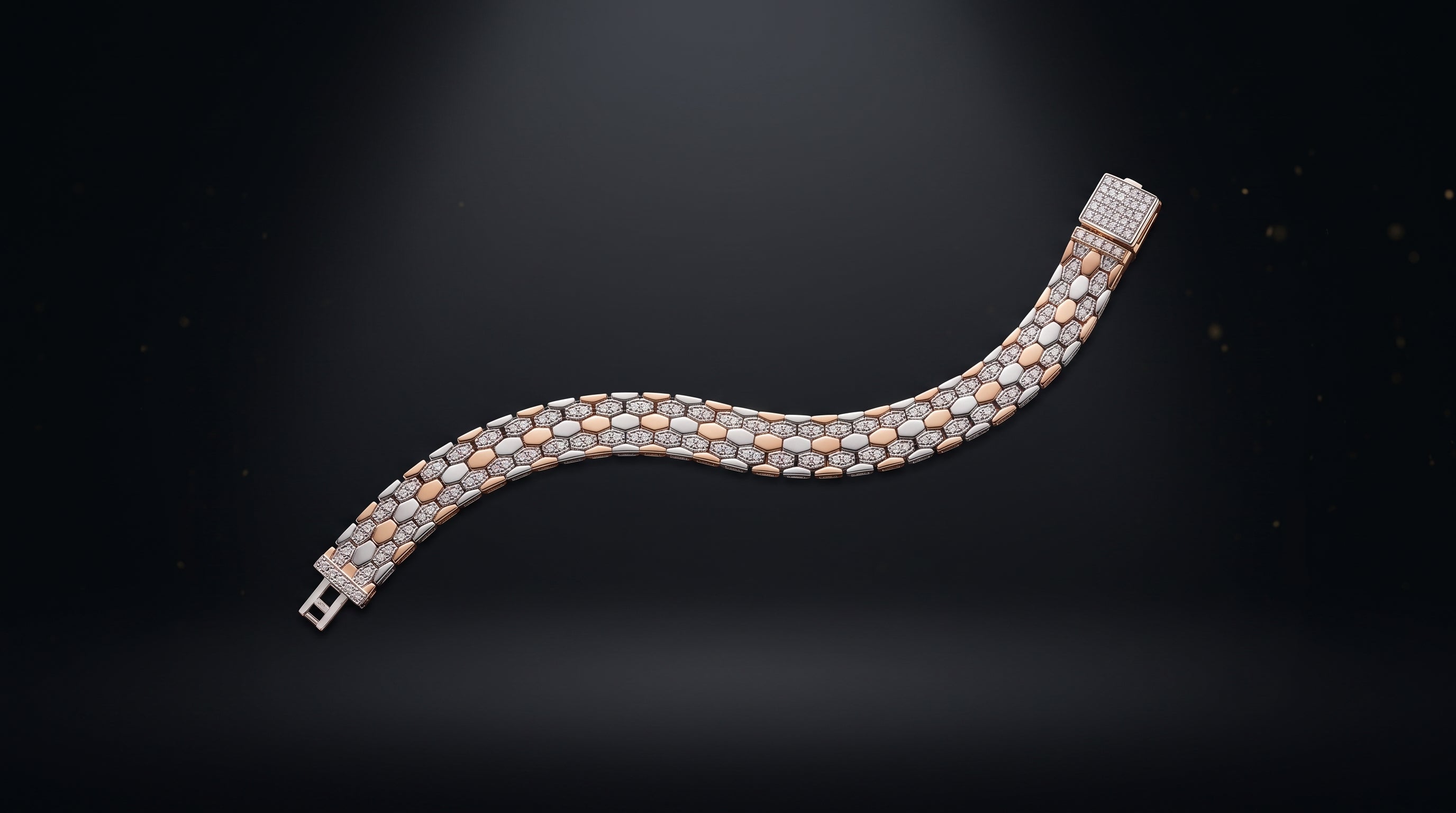 The Signature Two-Tone Link Bracelet — Handcrafted Men's Statement Piece