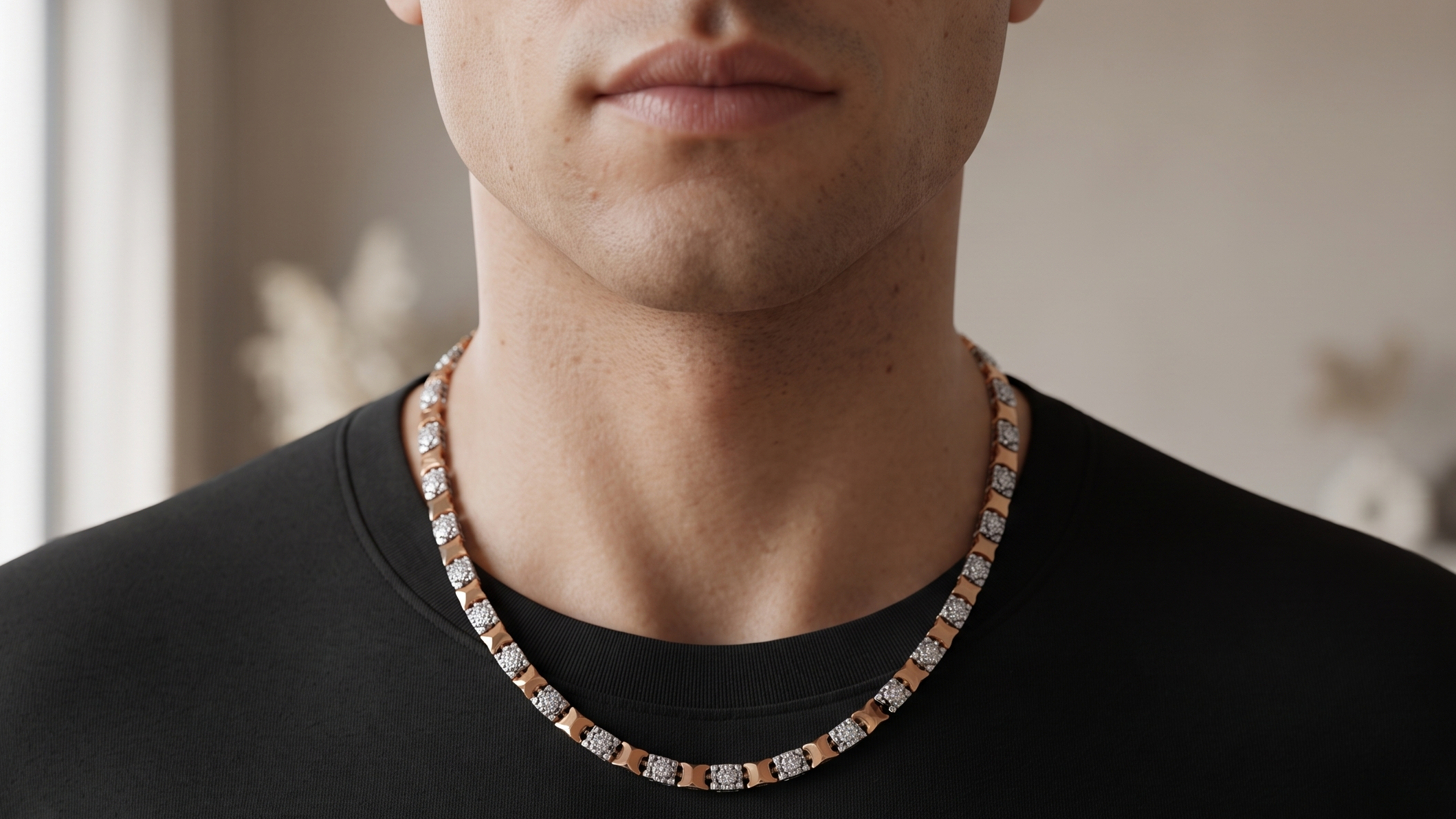 The Two-Tone Cuban Link Chain — Handcrafted Men's Statement