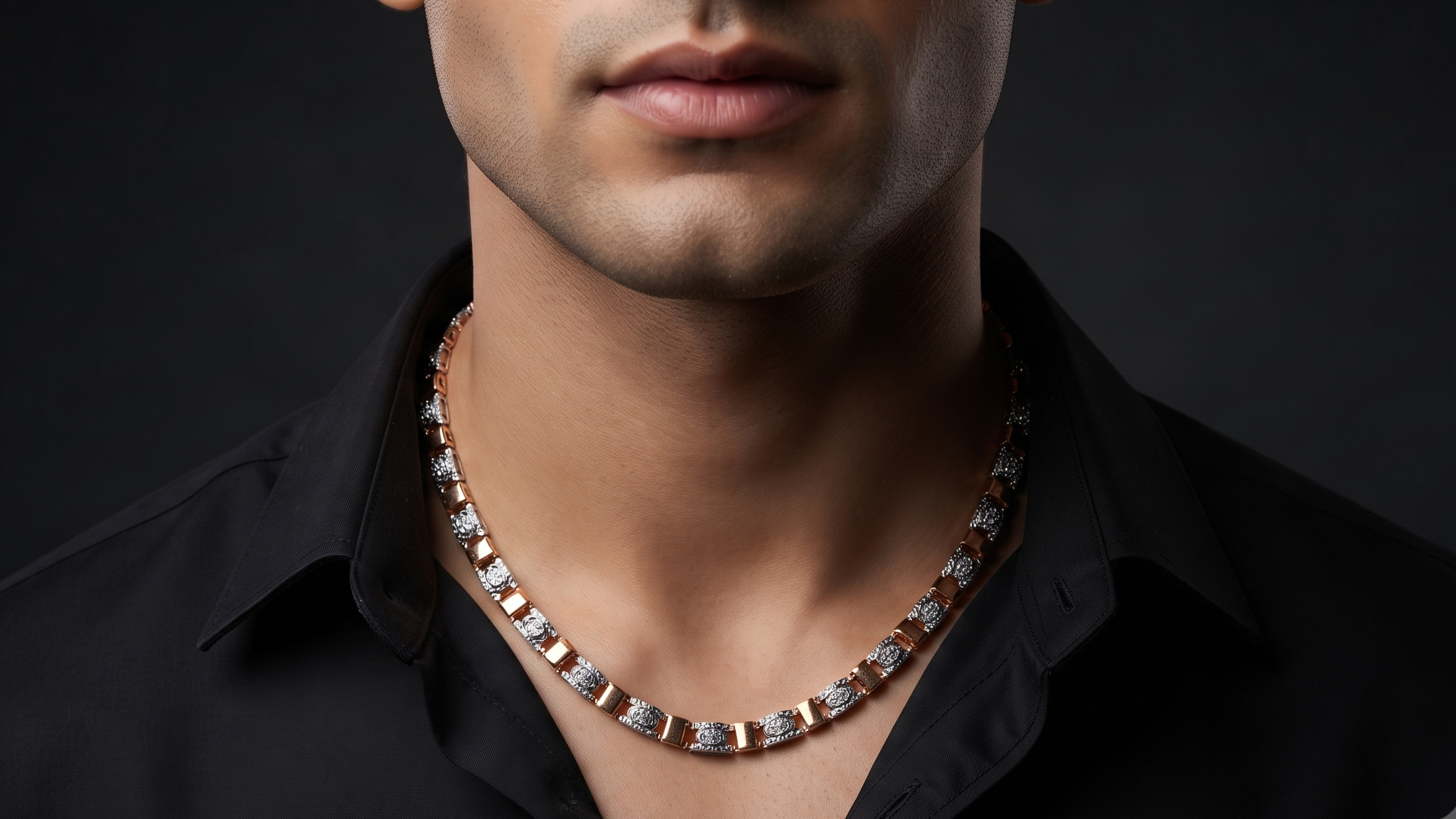 The Two-Tone Cuban Link Chain — Handcrafted Men's Statement