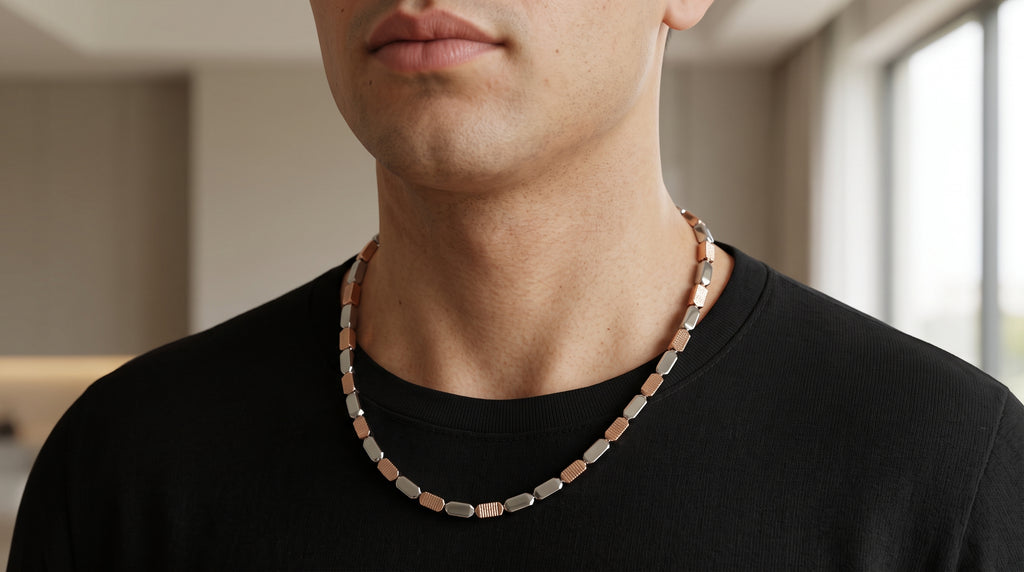 The Two-Tone Cuban Link Chain — Handcrafted Men's Statement