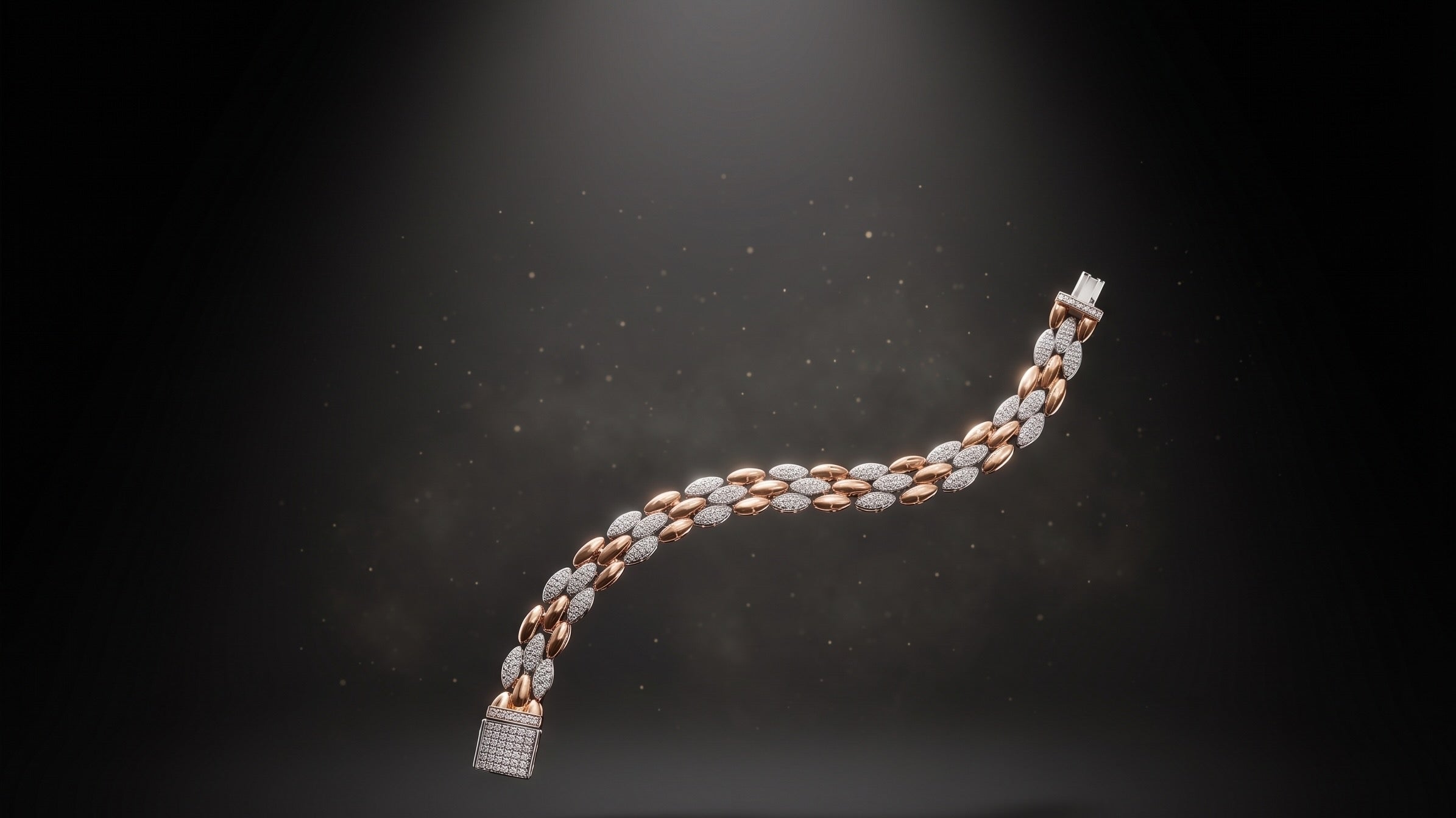 The Signature Two-Tone Link Bracelet — Handcrafted Men's Statement Piece