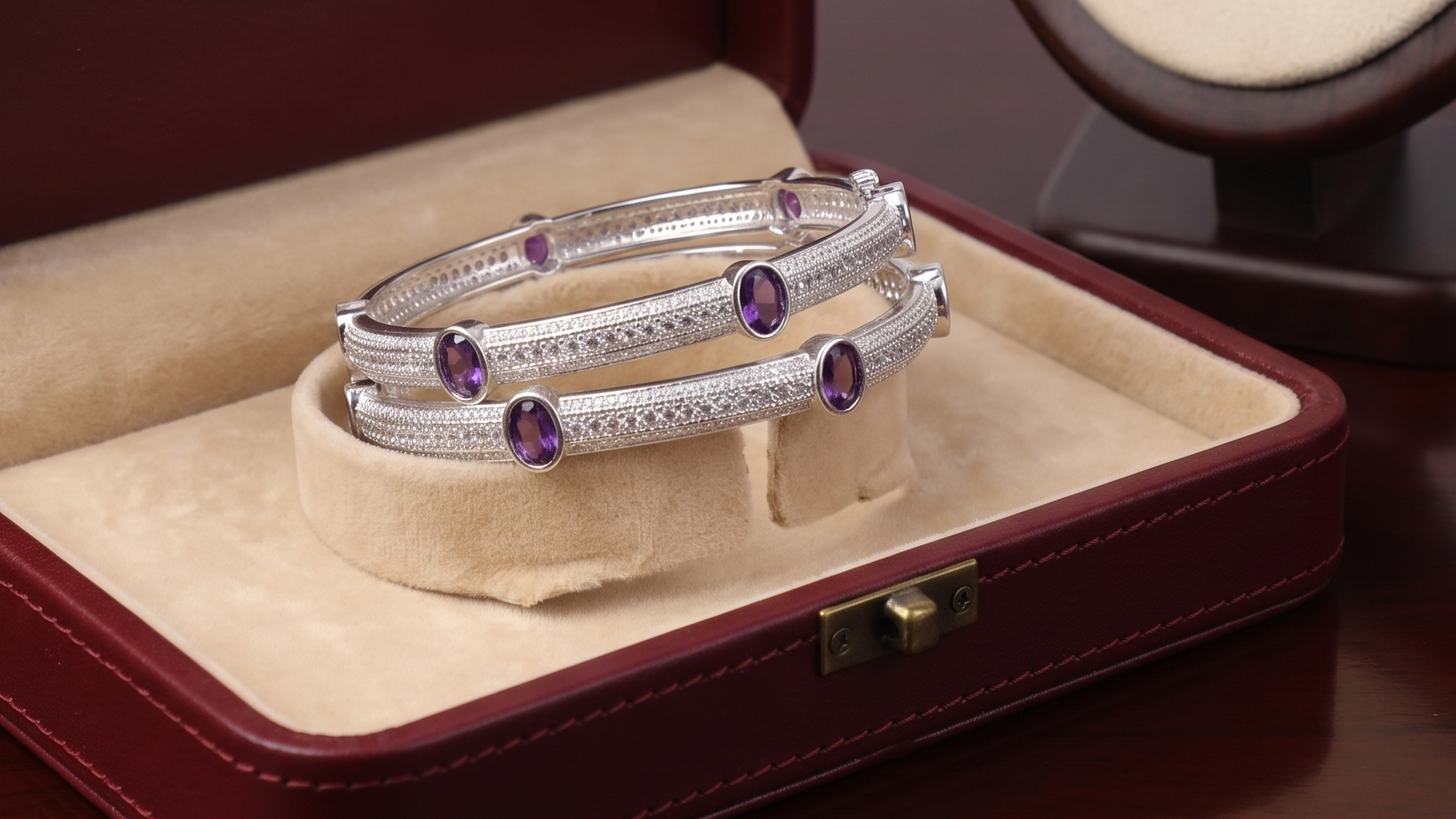 Classic Premium CZ Stone Bangles | Jwelisha