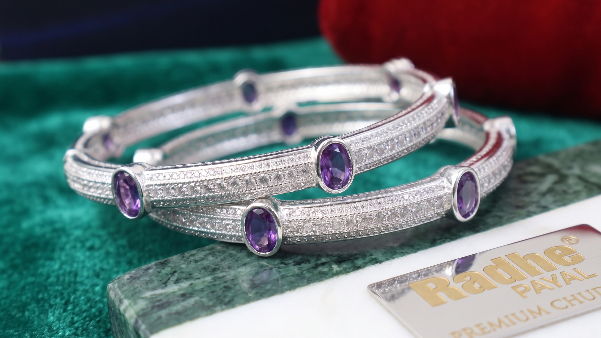 Classic Premium CZ Stone Bangles | Jwelisha