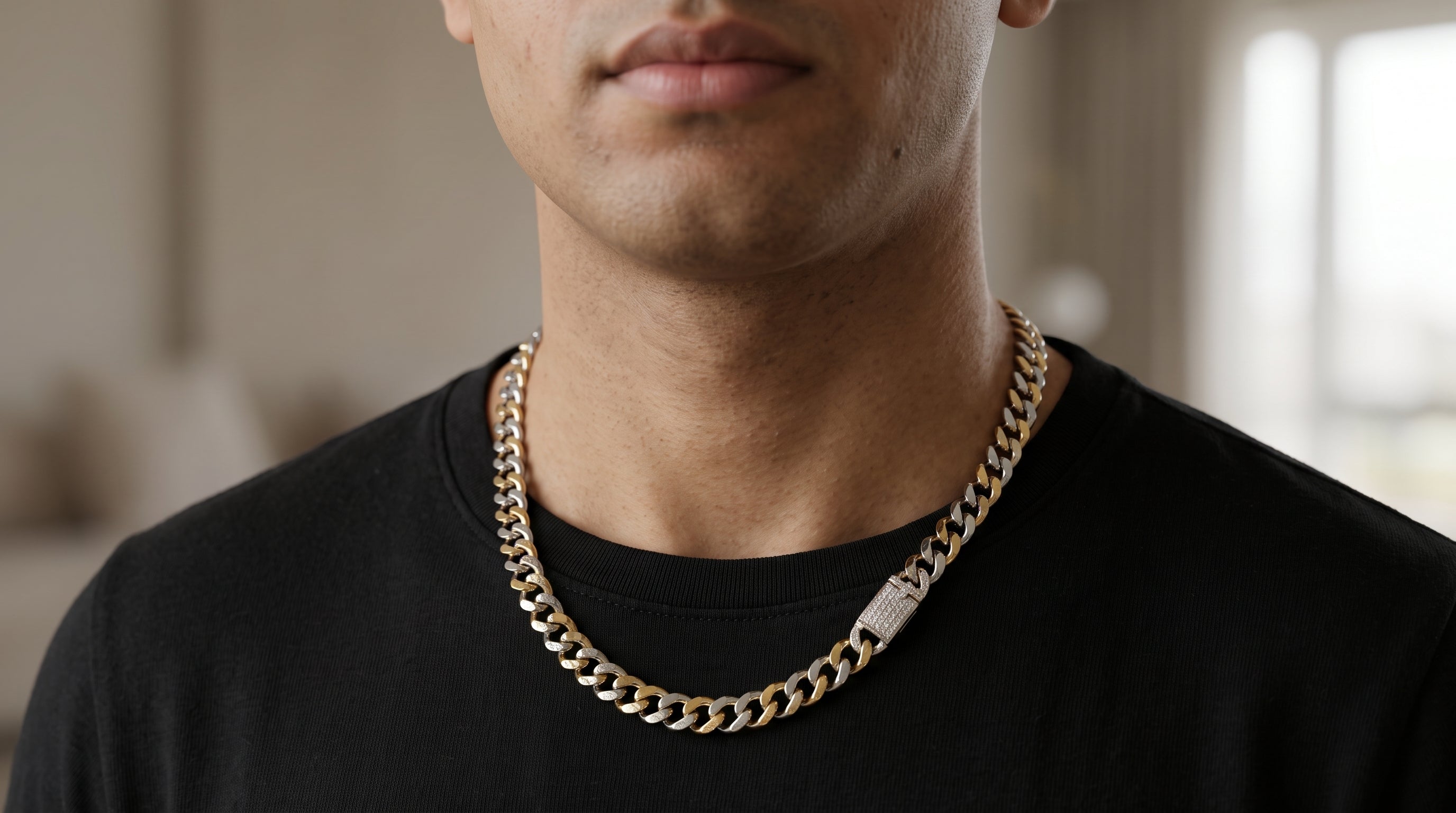 The Two-Tone Cuban Link Chain — Handcrafted Men's Statement