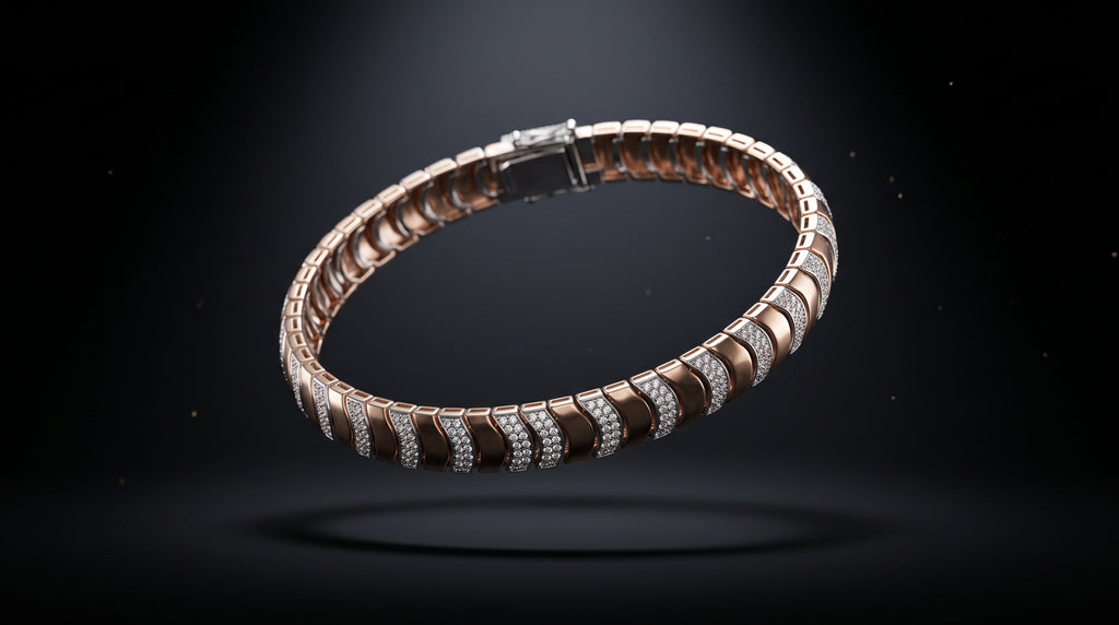 The Signature Two-Tone Link Bracelet — Handcrafted Men's Statement Piece