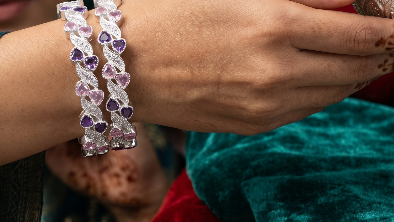 Classic Premium CZ Stone Bangles | Jwelisha