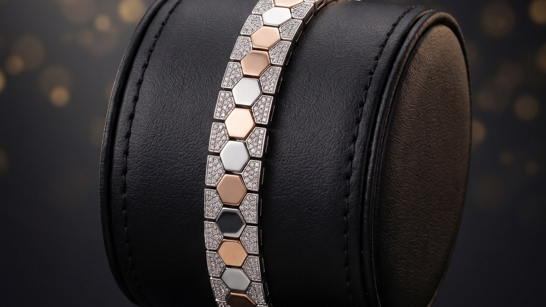 The Signature Two-Tone Link Bracelet — Handcrafted Men's Statement Piece