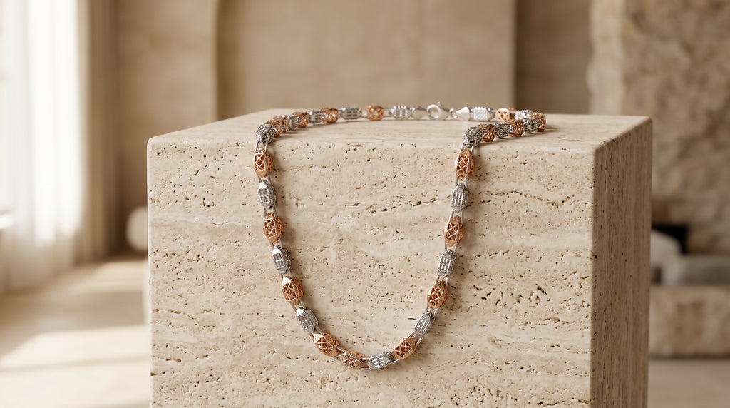 The Two-Tone Cuban Link Chain — Handcrafted Men's Statement
