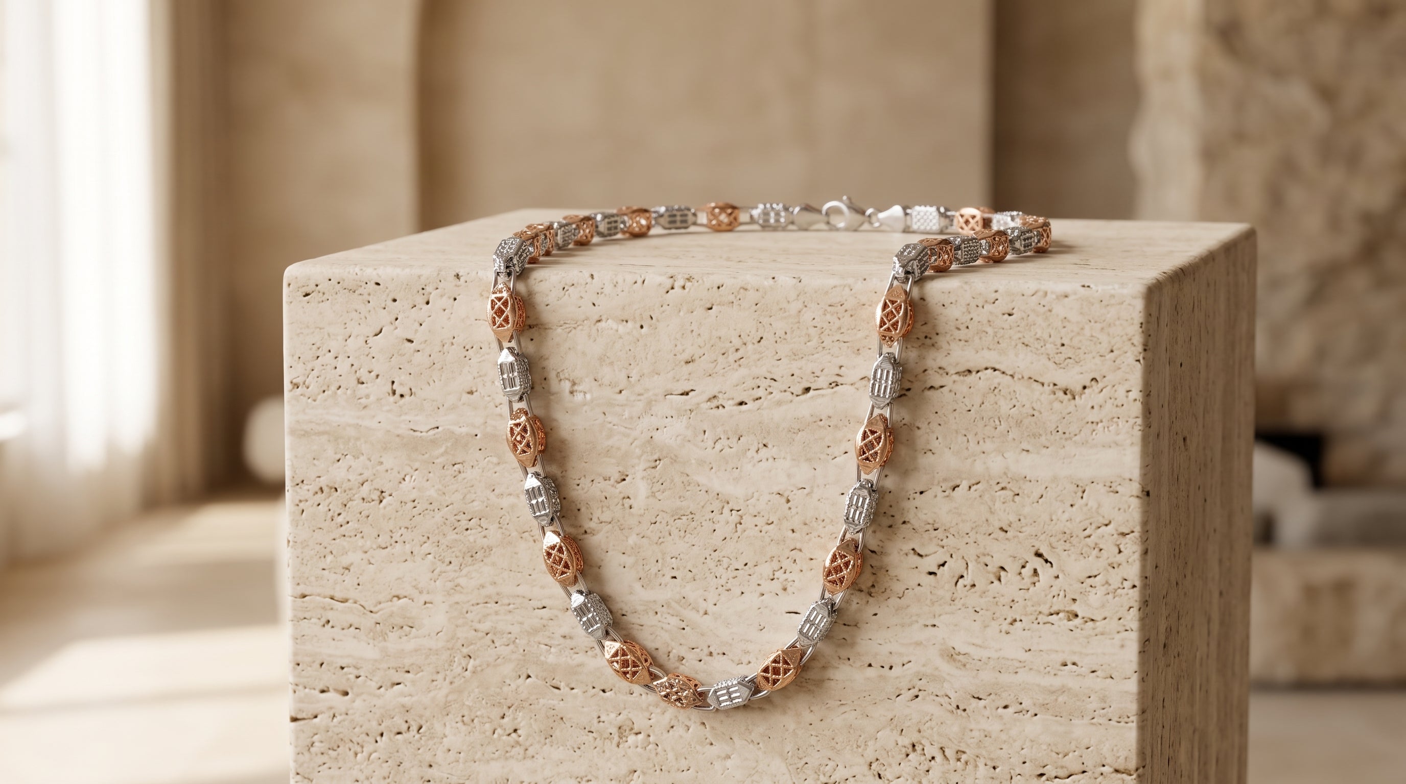 The Two-Tone Cuban Link Chain — Handcrafted Men's Statement