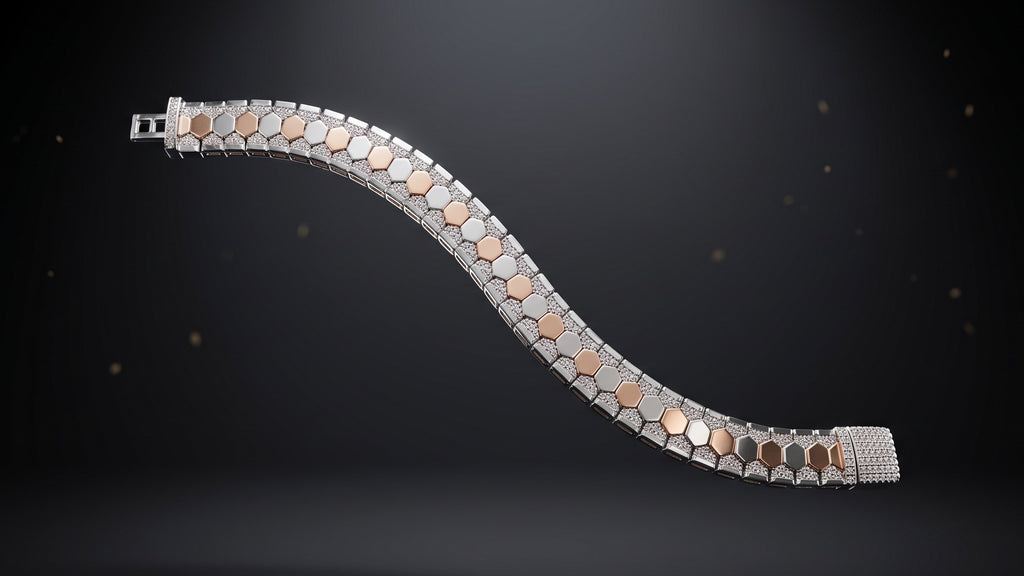 The Signature Two-Tone Link Bracelet — Handcrafted Men's Statement Piece