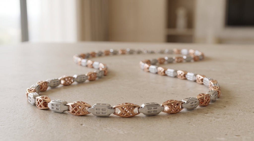 The Two-Tone Cuban Link Chain — Handcrafted Men's Statement