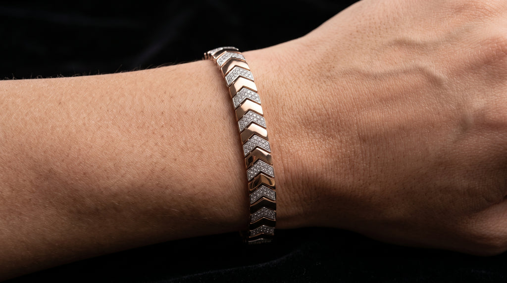 The Signature Two-Tone Link Bracelet — Handcrafted Men's Statement Piece
