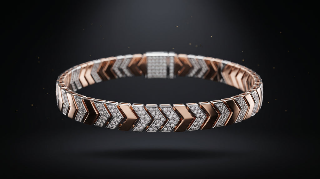 The Signature Two-Tone Link Bracelet — Handcrafted Men's Statement Piece
