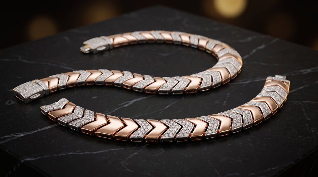 The Signature Two-Tone Link Bracelet — Handcrafted Men's Statement Piece