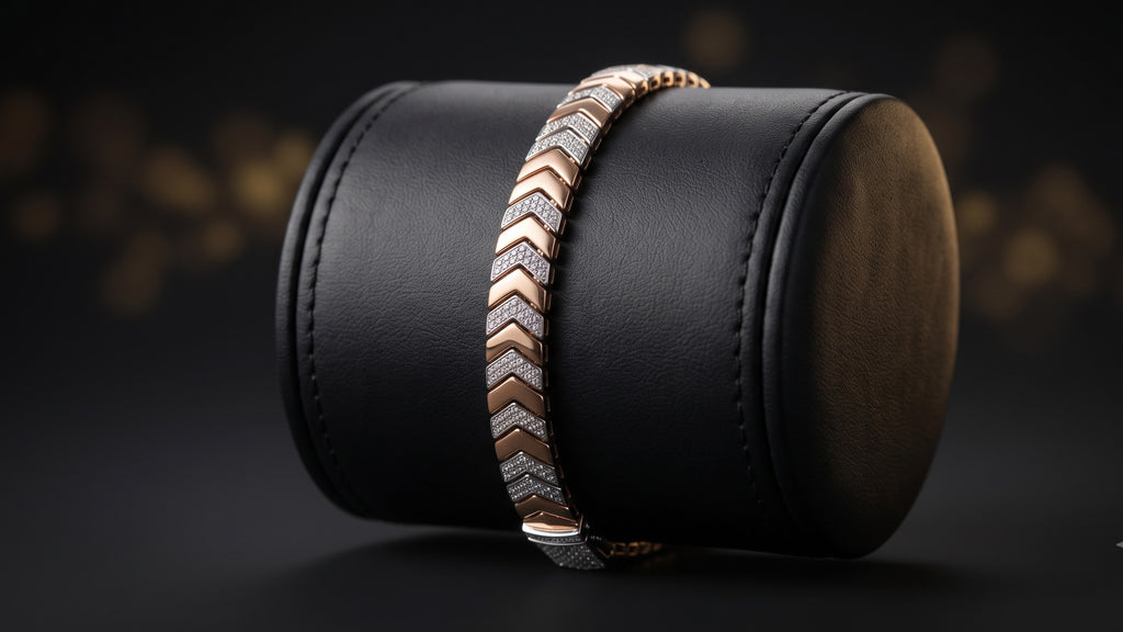 The Signature Two-Tone Link Bracelet — Handcrafted Men's Statement Piece