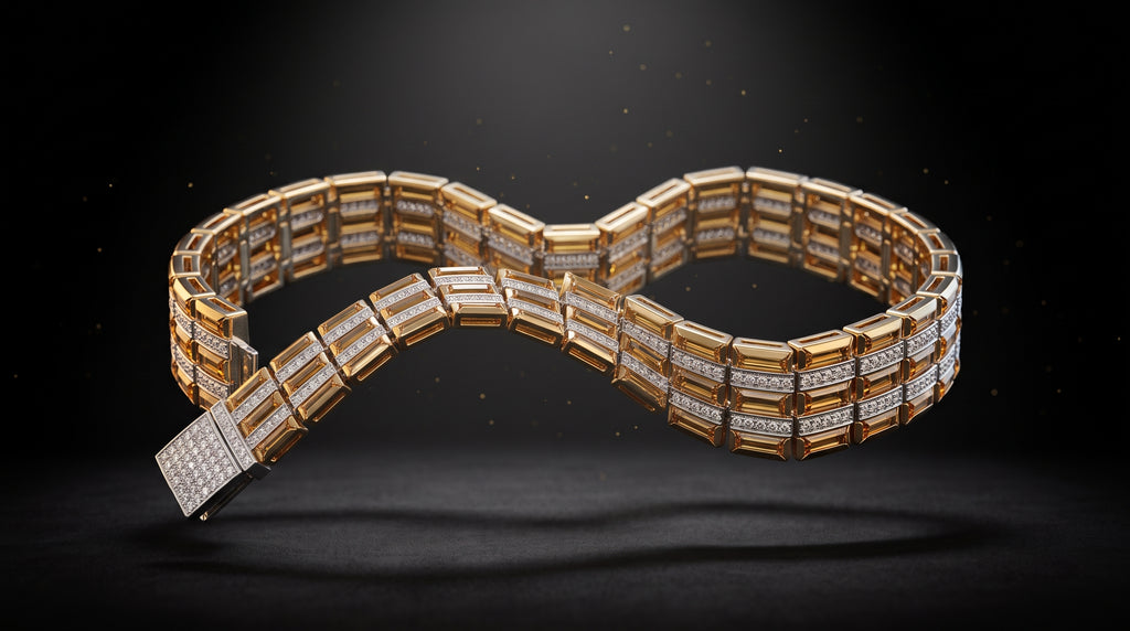 The Signature Two-Tone Link Bracelet — Handcrafted Men's Statement Piece