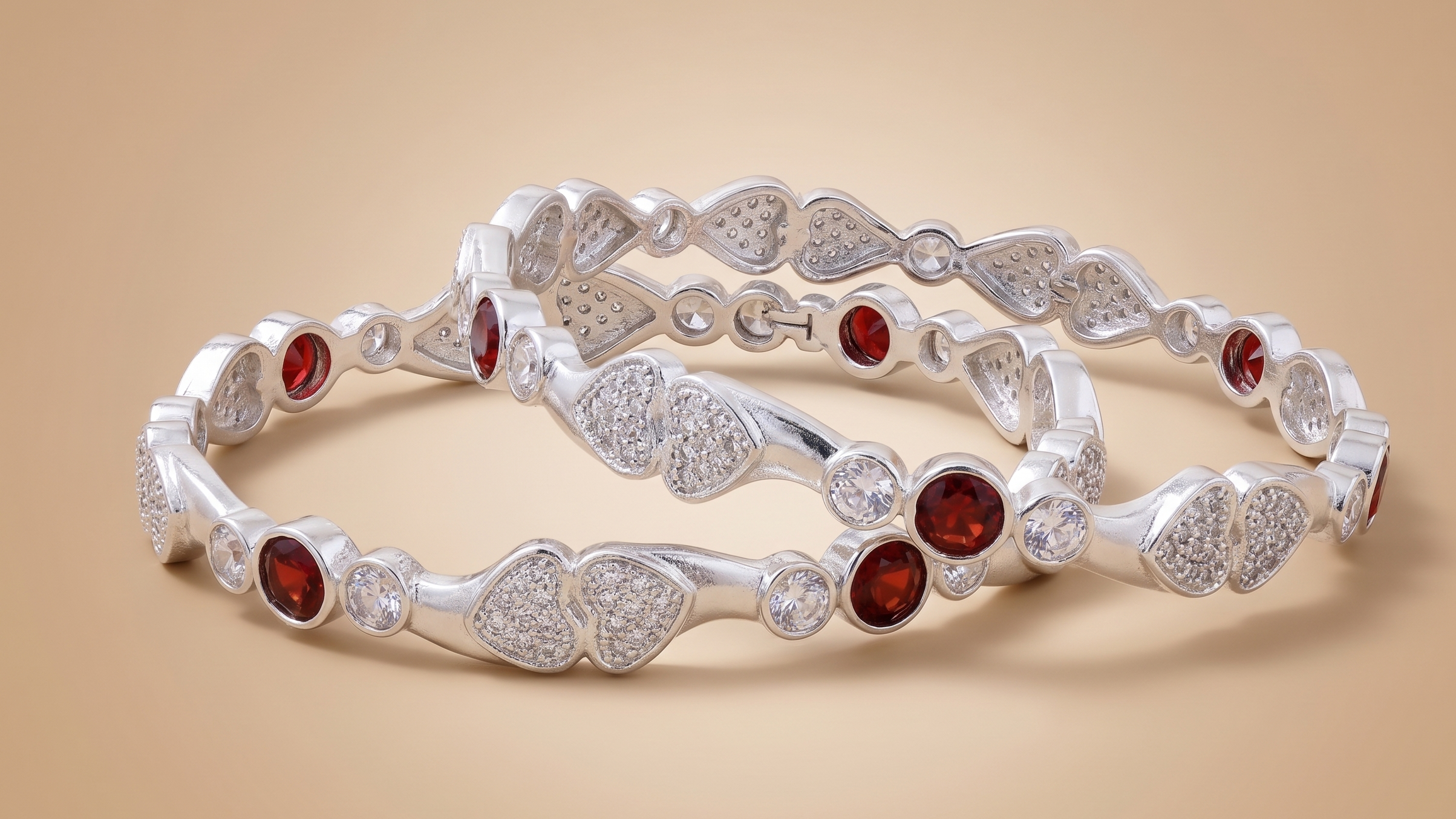 Classic Premium CZ Stone Bangles | Jwelisha