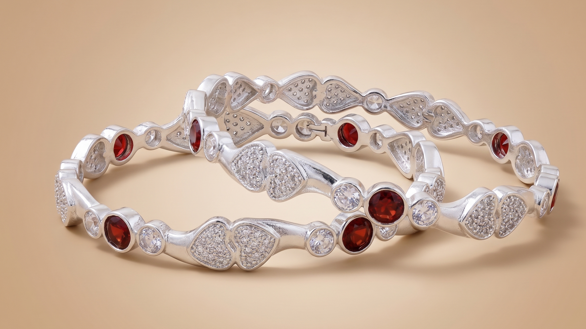 Classic Premium CZ Stone Bangles | Jwelisha