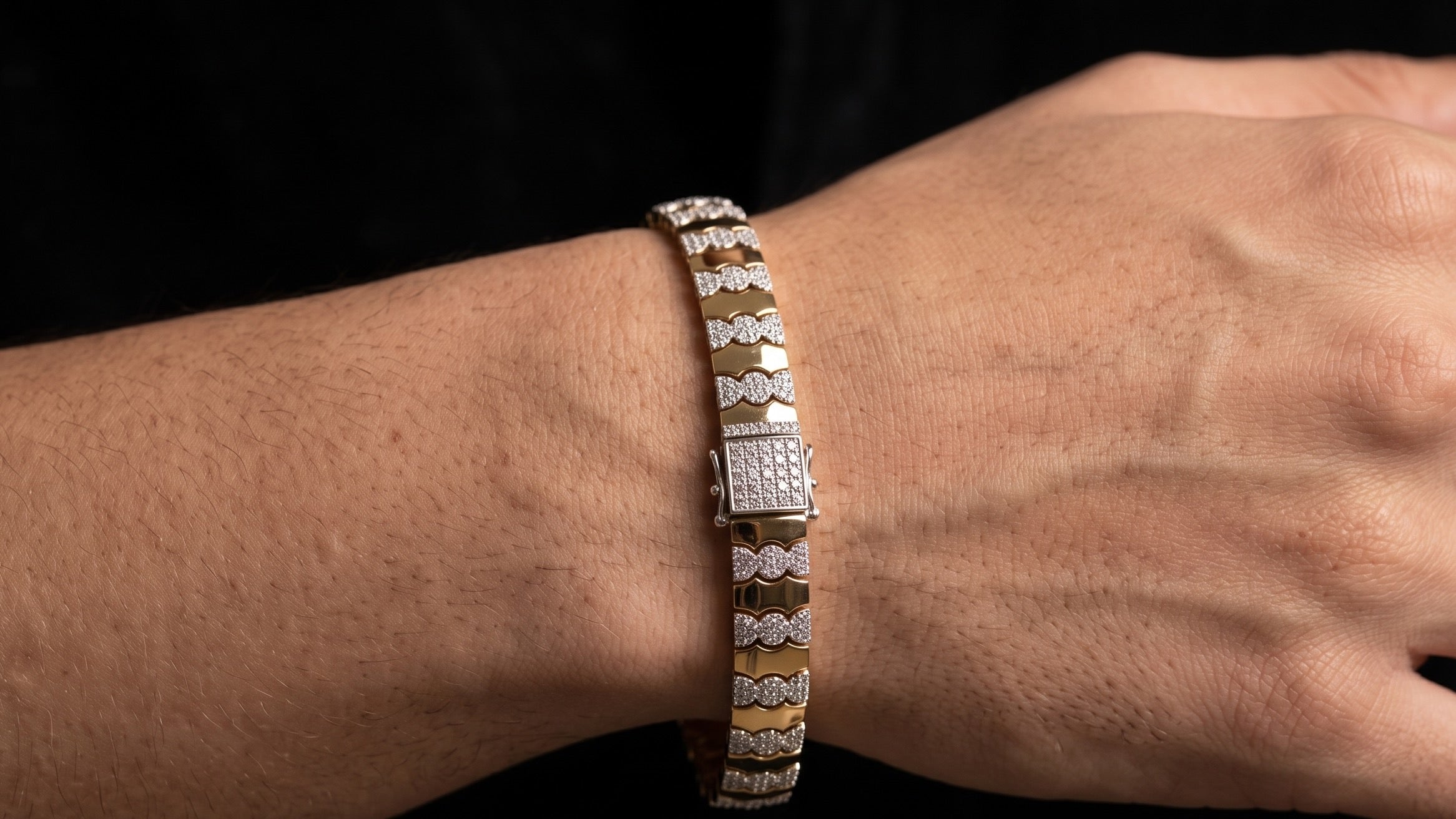 The Signature Two-Tone Link Bracelet — Handcrafted Men's Statement Piece
