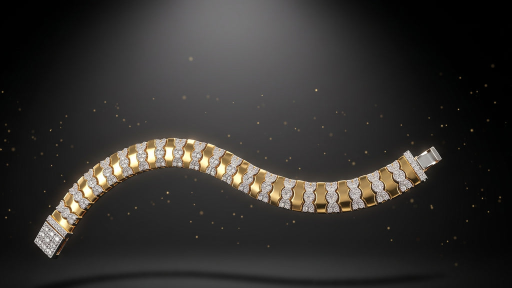 The Signature Two-Tone Link Bracelet — Handcrafted Men's Statement Piece