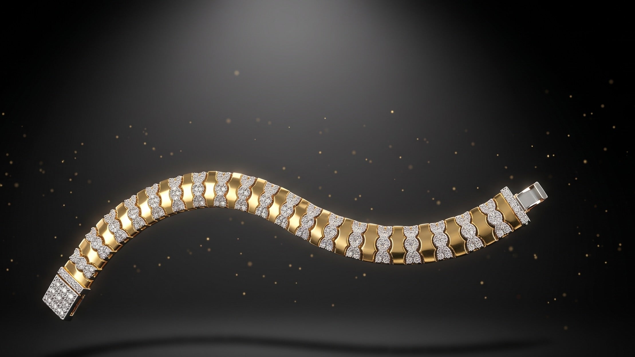 The Signature Two-Tone Link Bracelet — Handcrafted Men's Statement Piece
