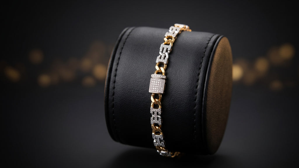 The Signature Two-Tone Link Bracelet — Handcrafted Men's Statement Piece
