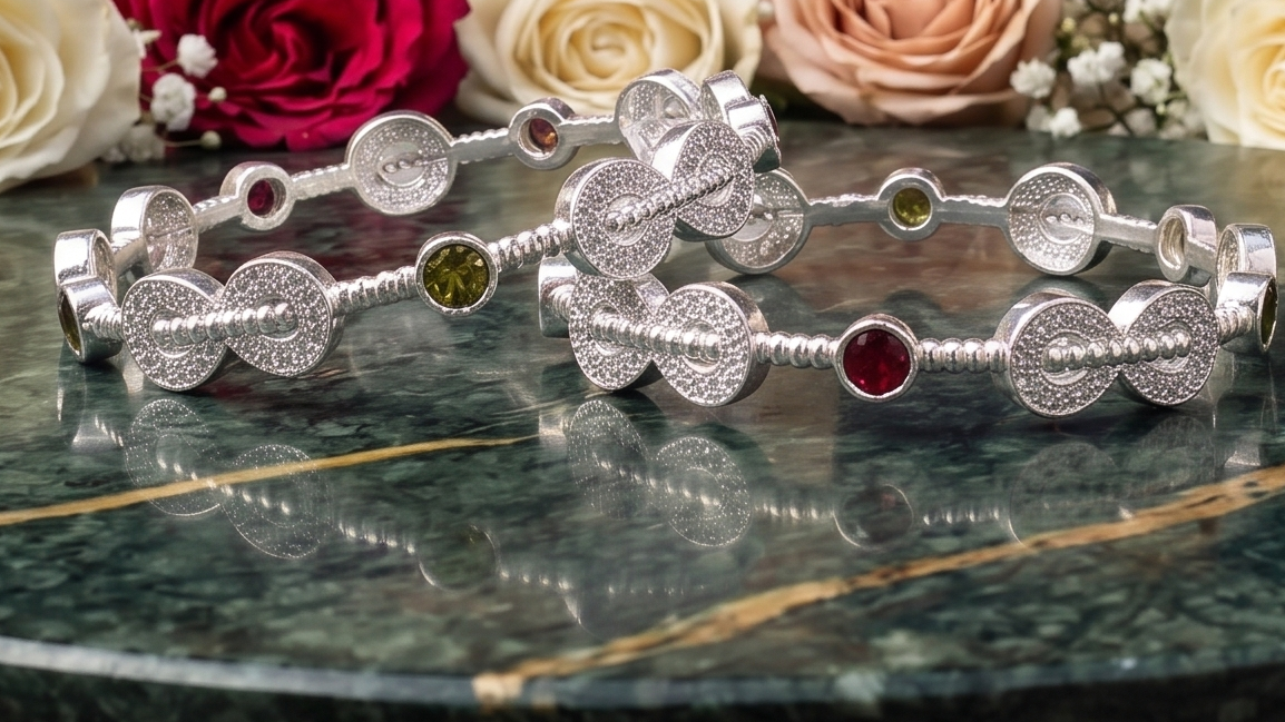 Classic Premium CZ Stone Bangles | Jwelisha