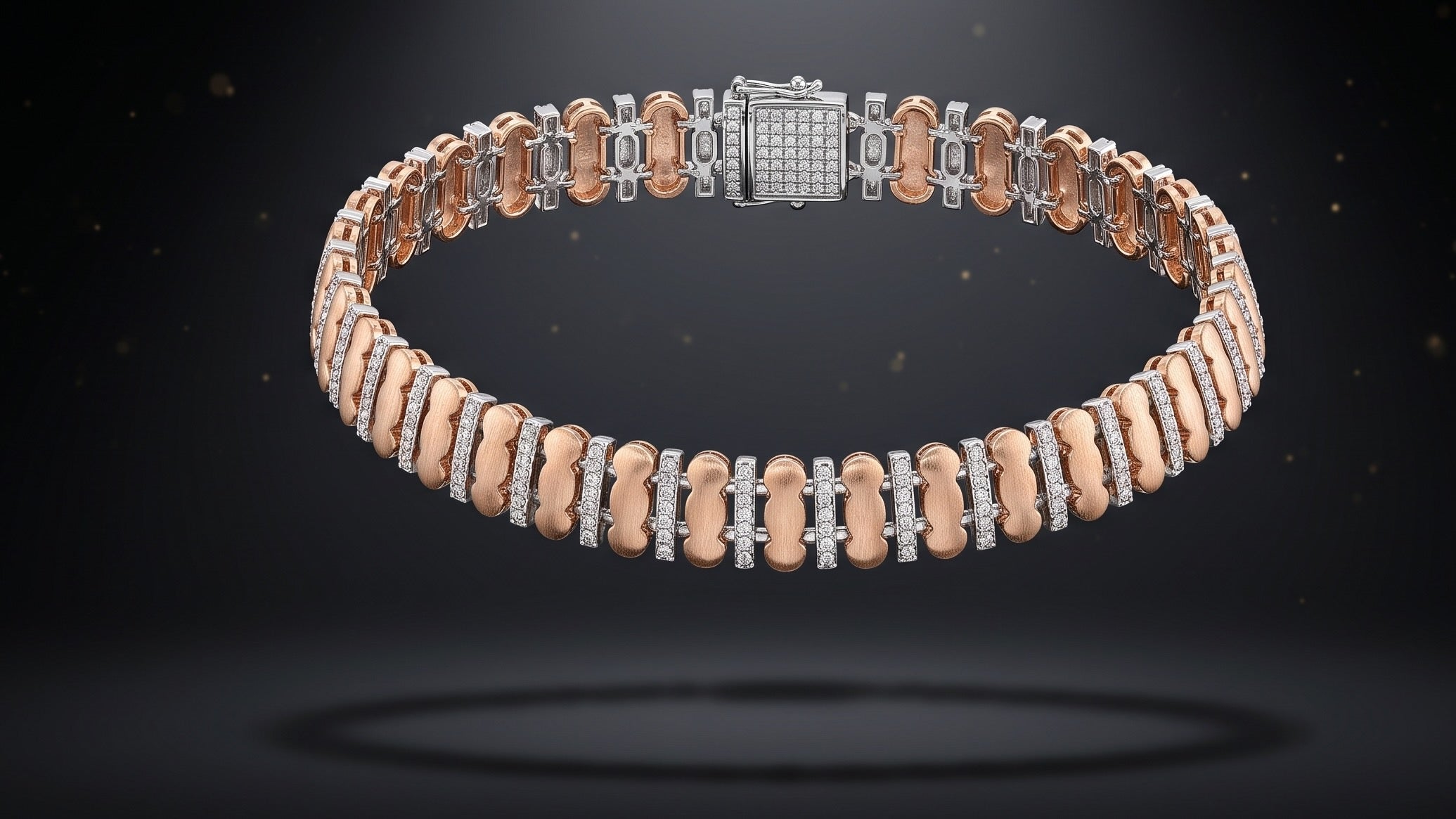The Signature Two-Tone Link Bracelet — Handcrafted Men's Statement Piece