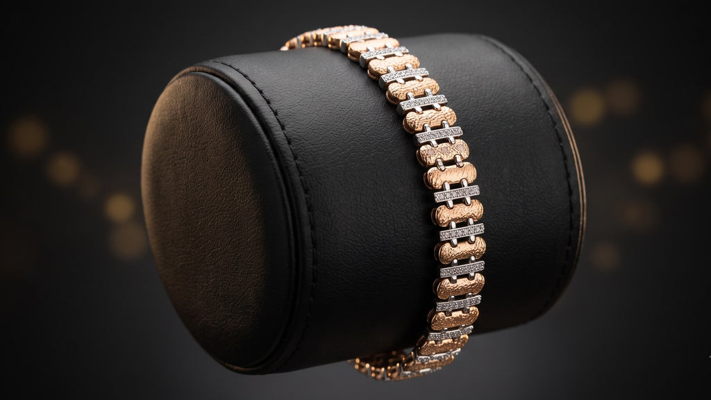 The Signature Two-Tone Link Bracelet — Handcrafted Men's Statement Piece