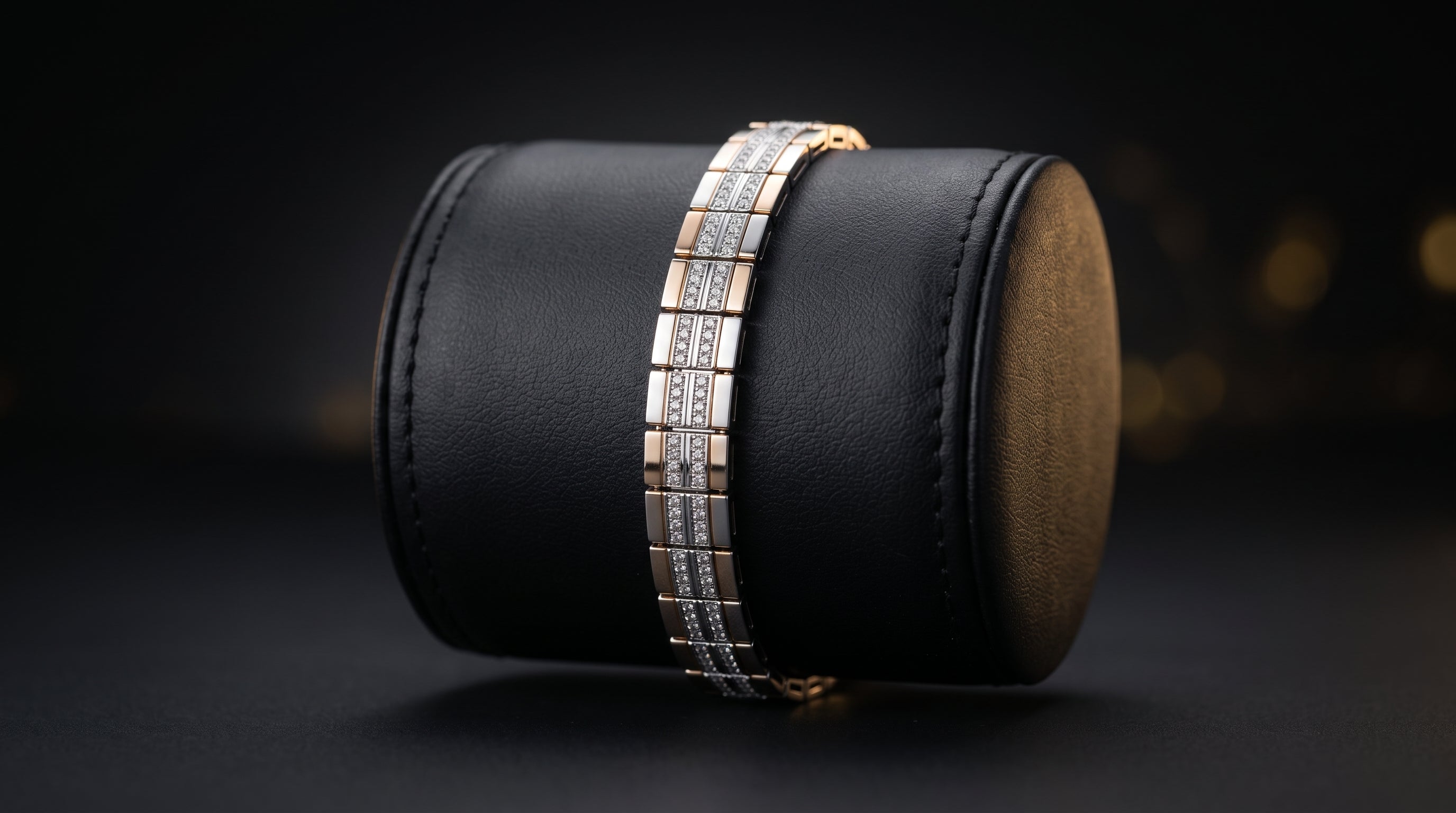 The Signature Two-Tone Link Bracelet — Handcrafted Men's Statement Piece