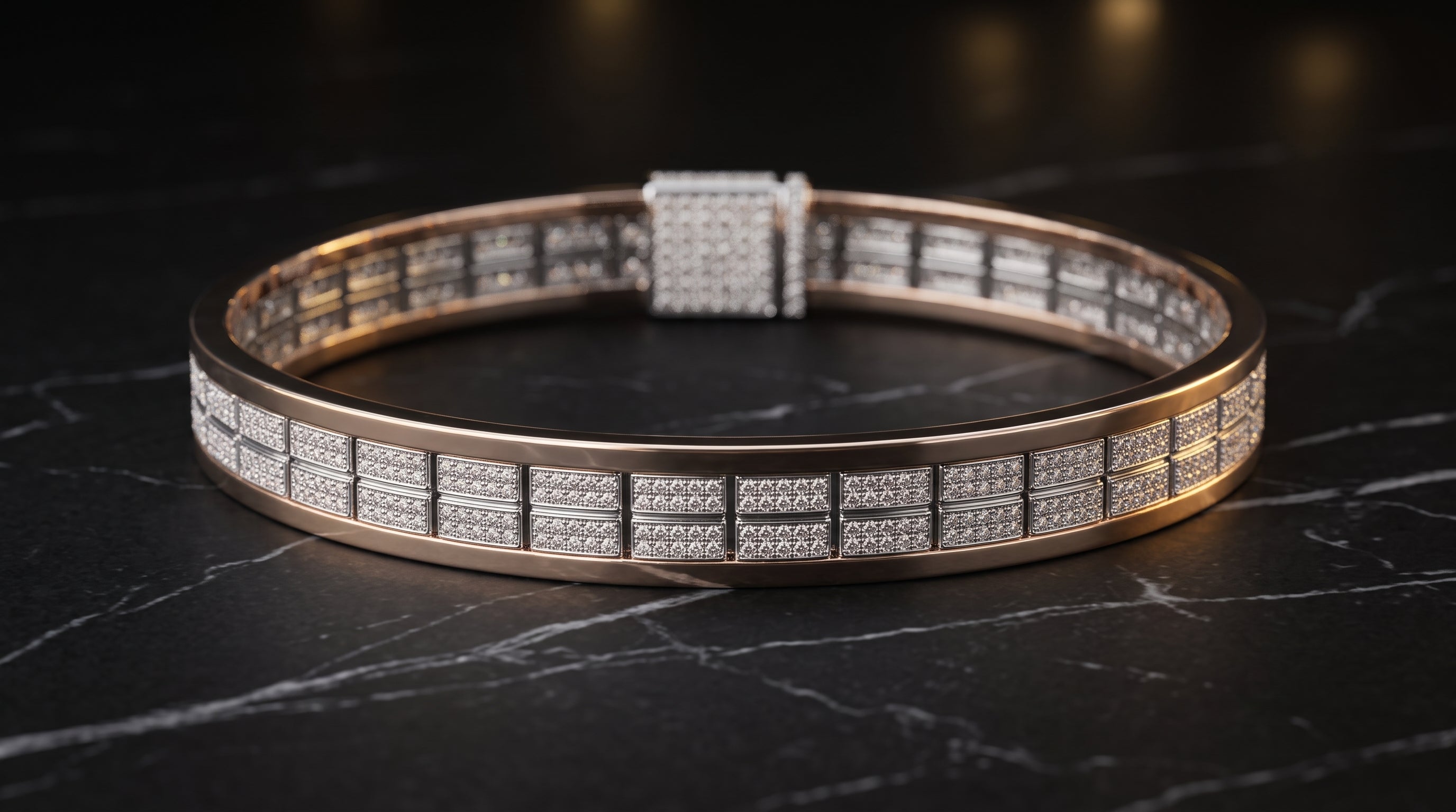 The Signature Two-Tone Link Bracelet — Handcrafted Men's Statement Piece