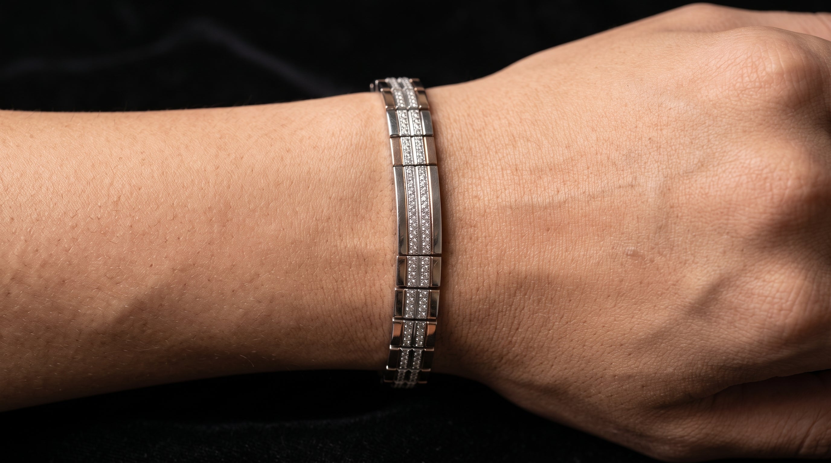 The Signature Two-Tone Link Bracelet — Handcrafted Men's Statement Piece
