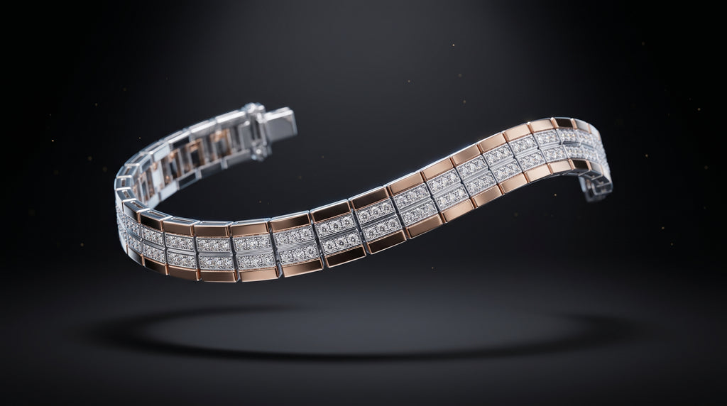 The Signature Two-Tone Link Bracelet — Handcrafted Men's Statement Piece