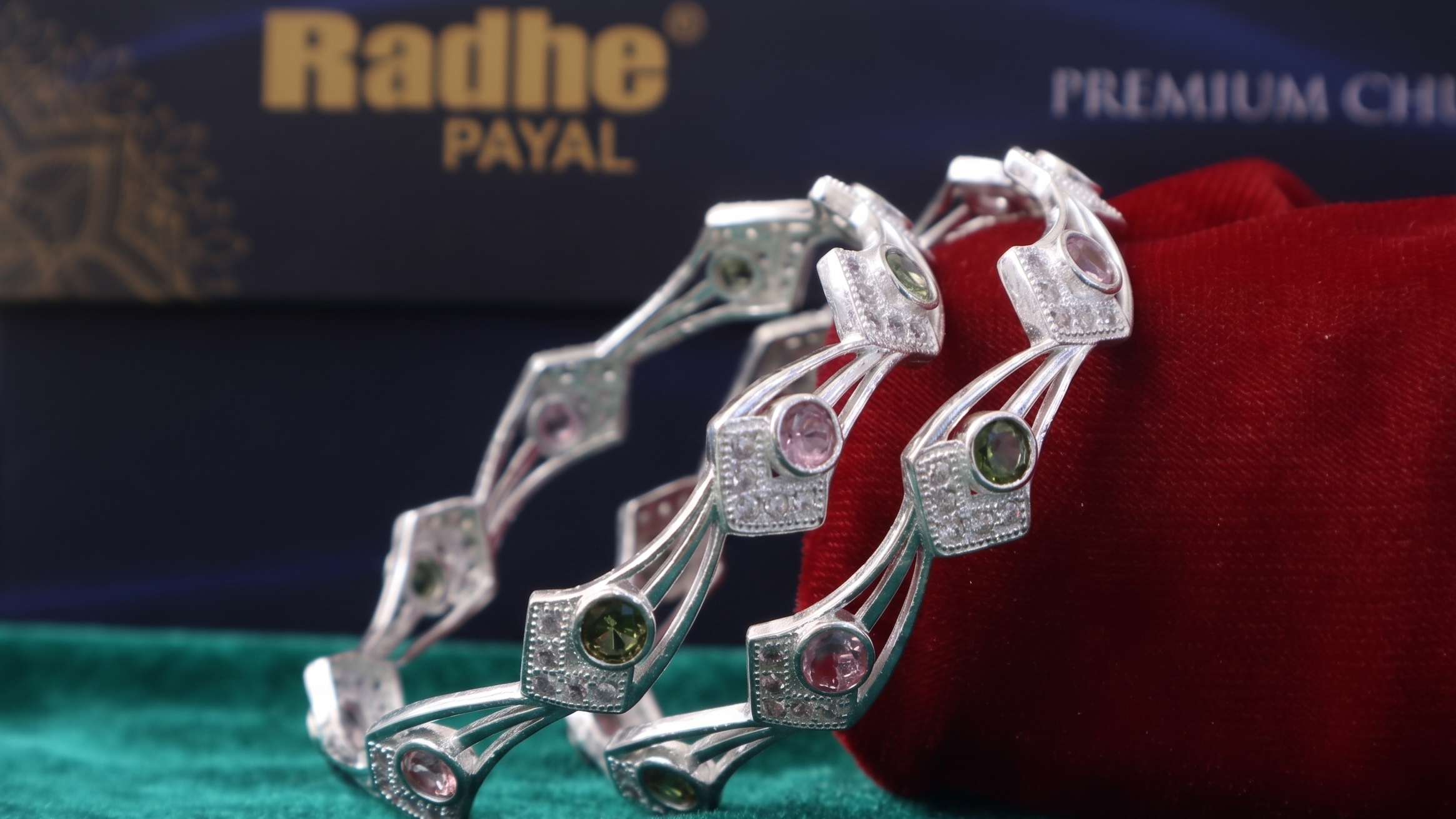 Classic Premium CZ Stone Bangles | Jwelisha