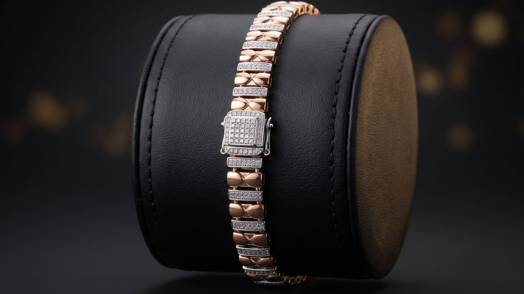 The Signature Two-Tone Link Bracelet — Handcrafted Men's Statement Piece