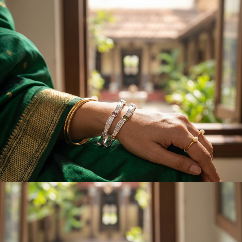 Classic Premium CZ Stone Bangles | Jwelisha