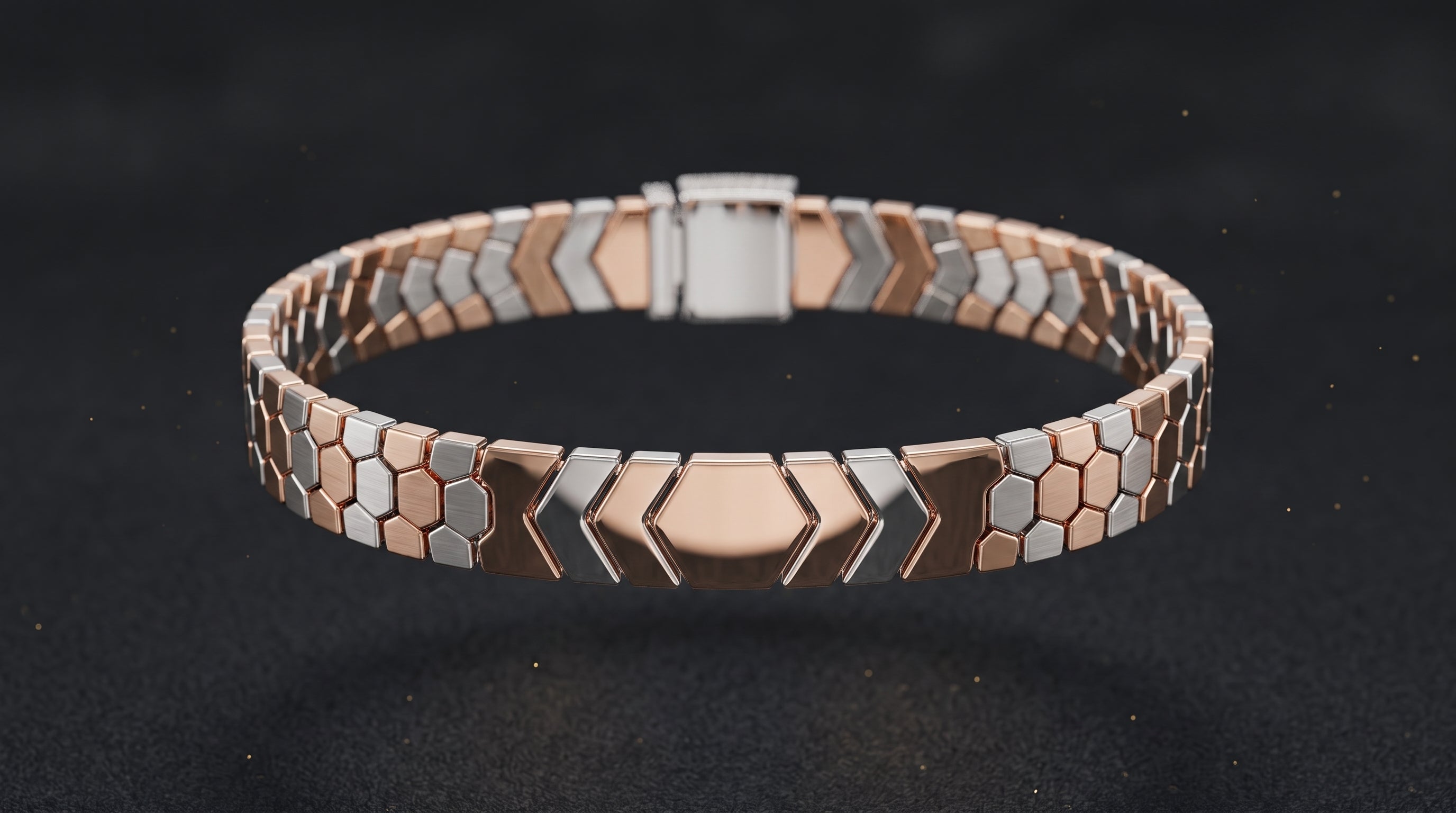 The Signature Two-Tone Link Bracelet — Handcrafted Men's Statement Piece