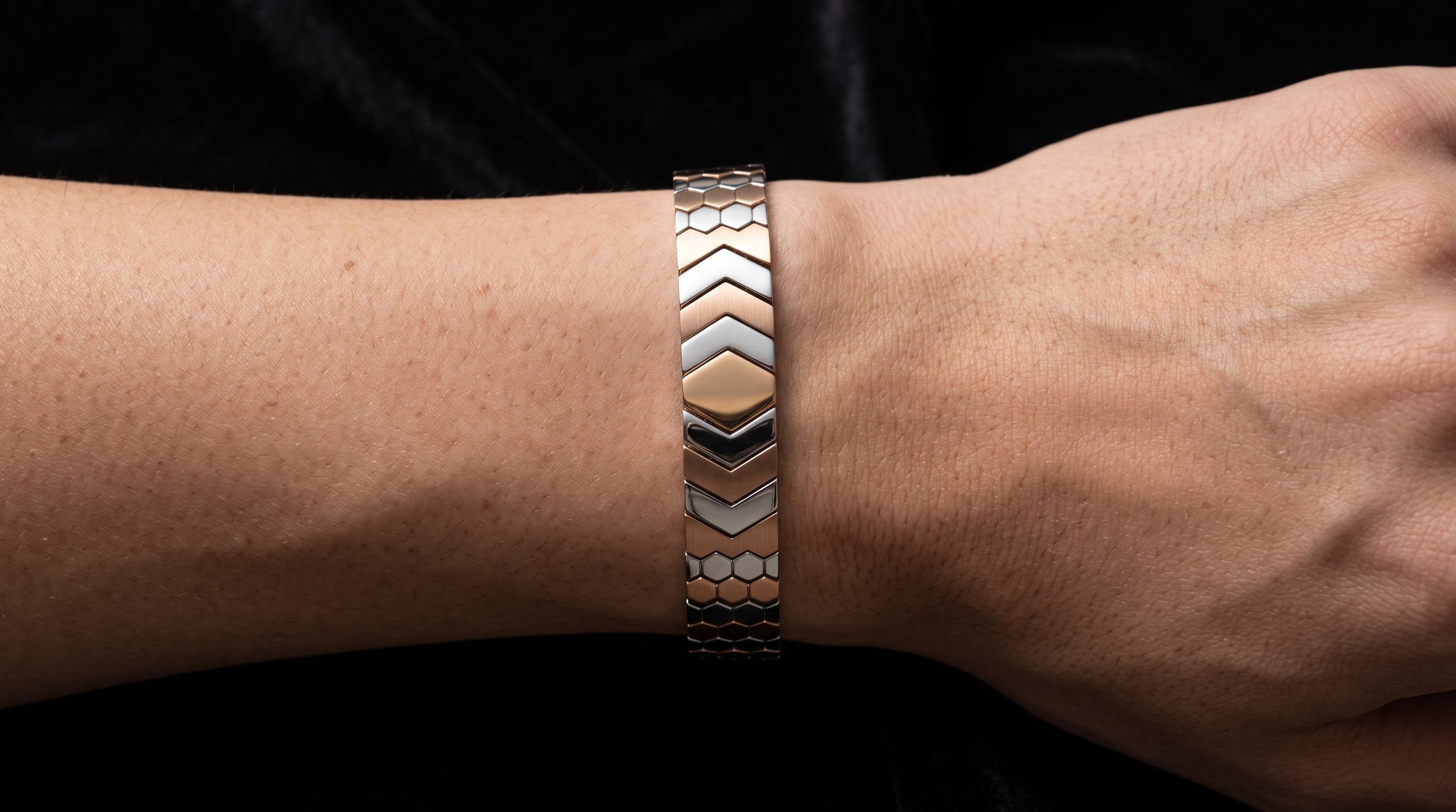 The Signature Two-Tone Link Bracelet — Handcrafted Men's Statement Piece