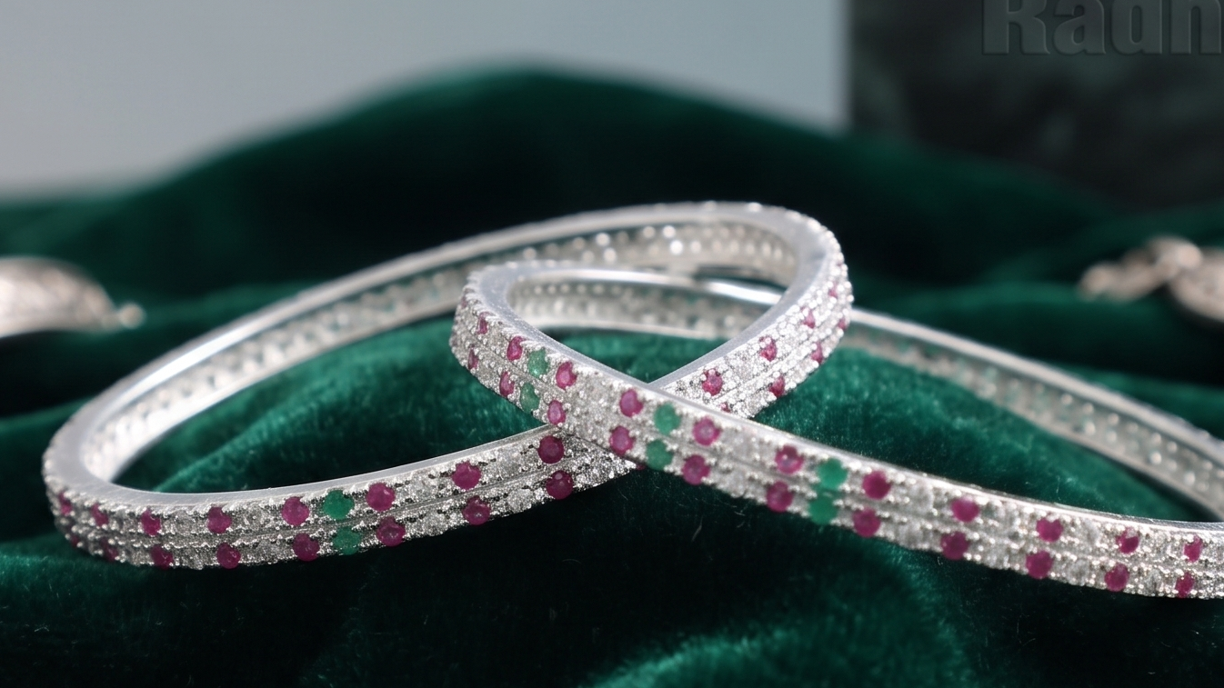 Classic Premium CZ Stone Bangles | Jwelisha