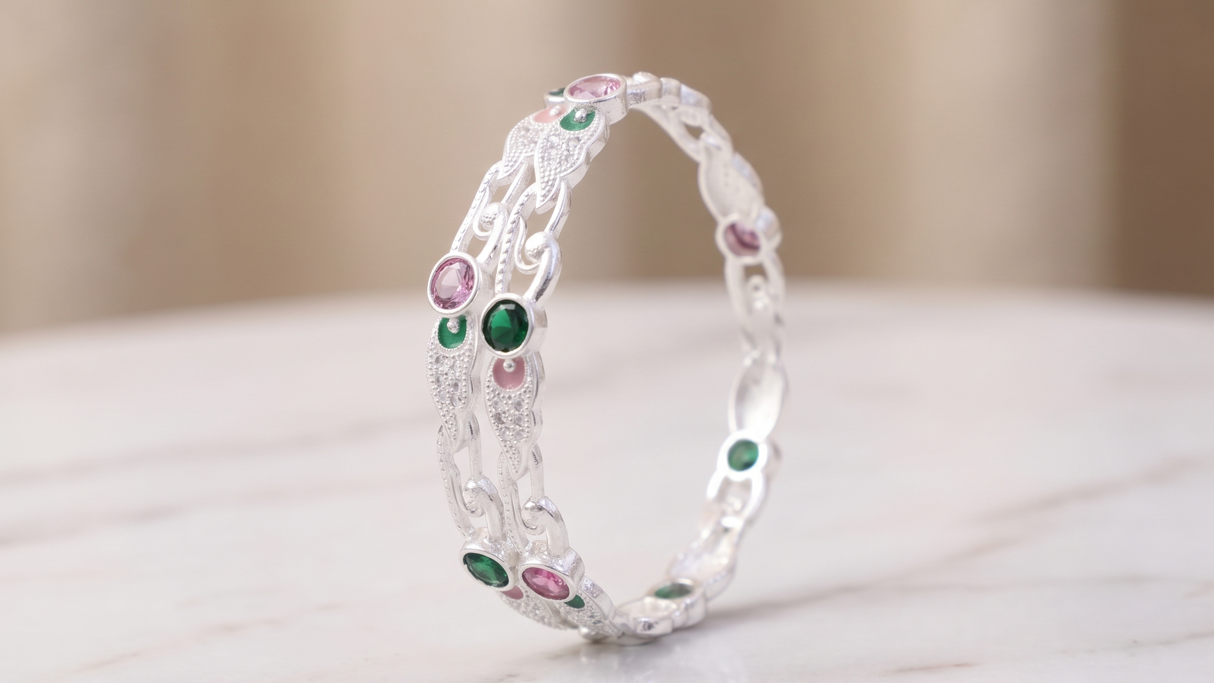 Classic Premium CZ Stone Bangles | Jwelisha