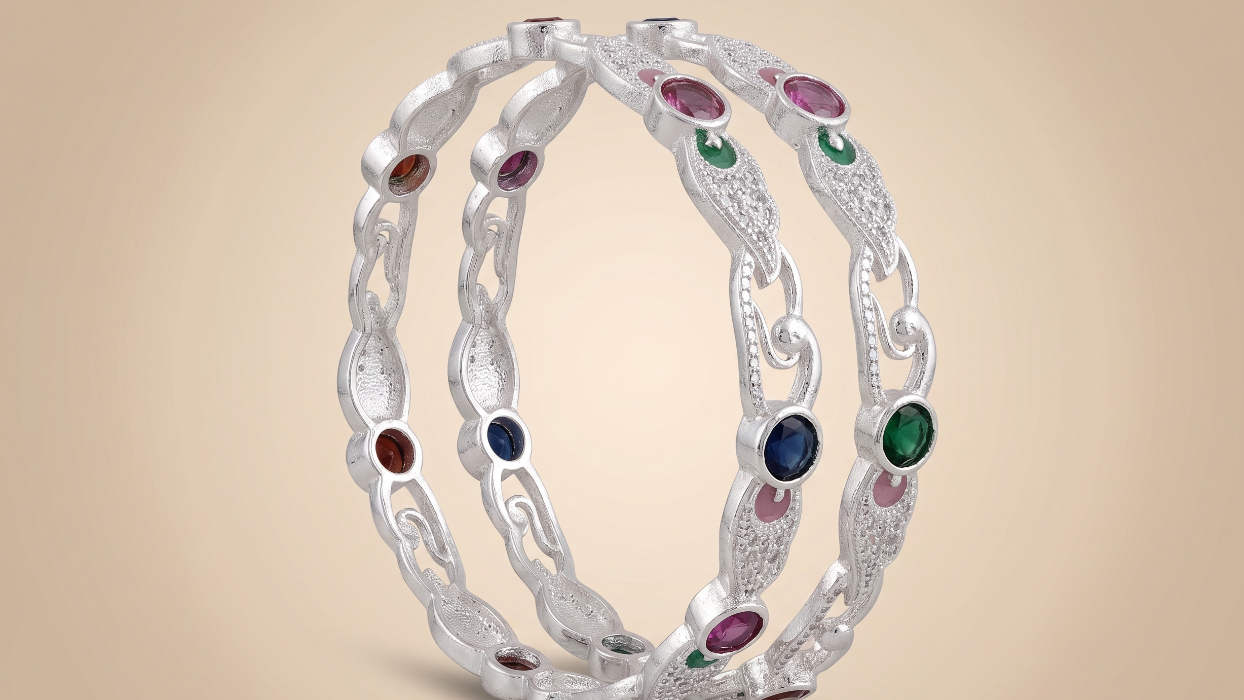 Classic Premium CZ Stone Bangles | Jwelisha