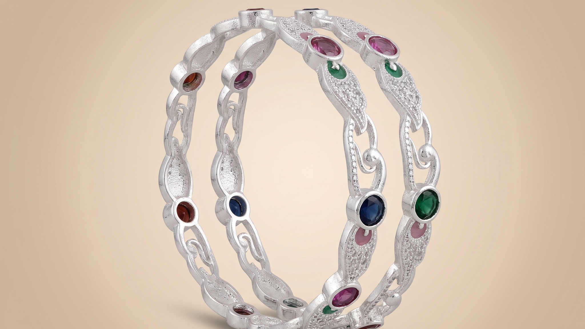 Classic Premium CZ Stone Bangles | Jwelisha