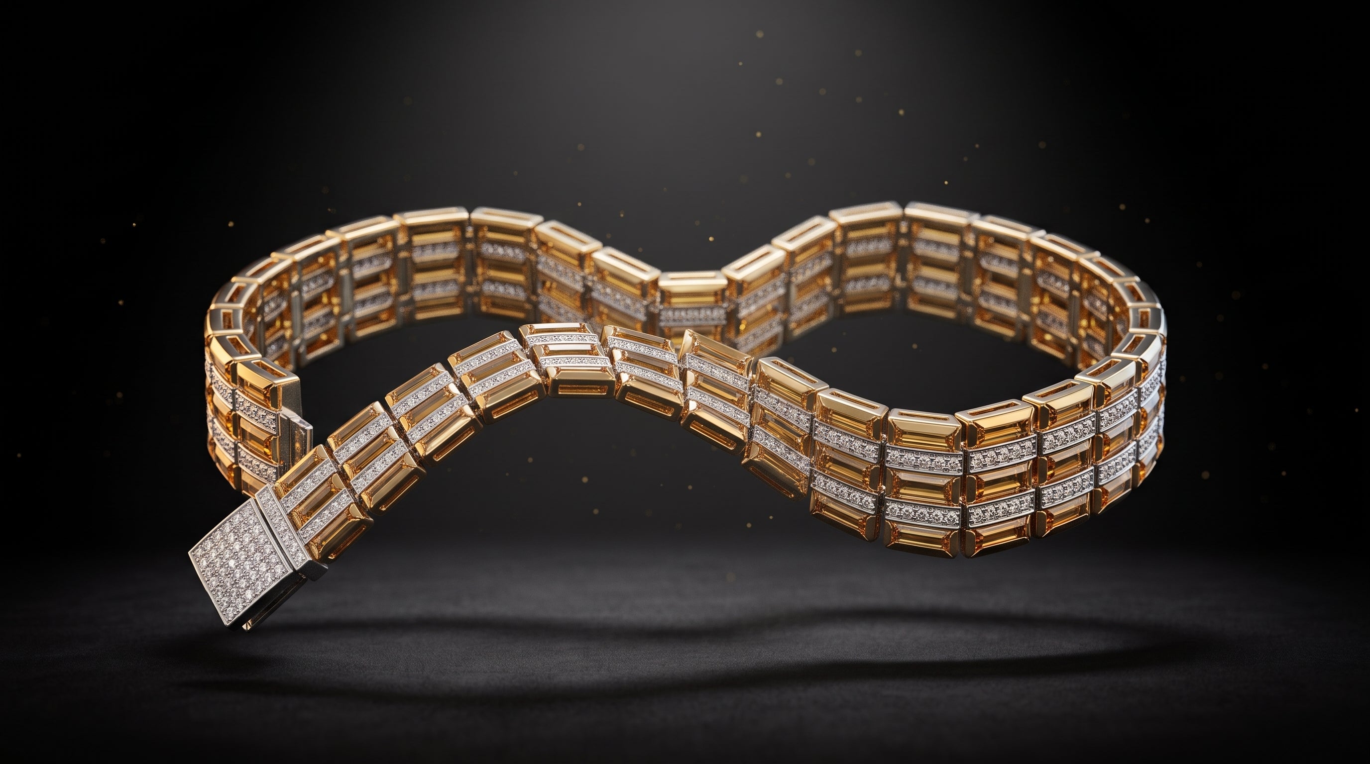 The Signature Two-Tone Link Bracelet — Handcrafted Men's Statement Piece