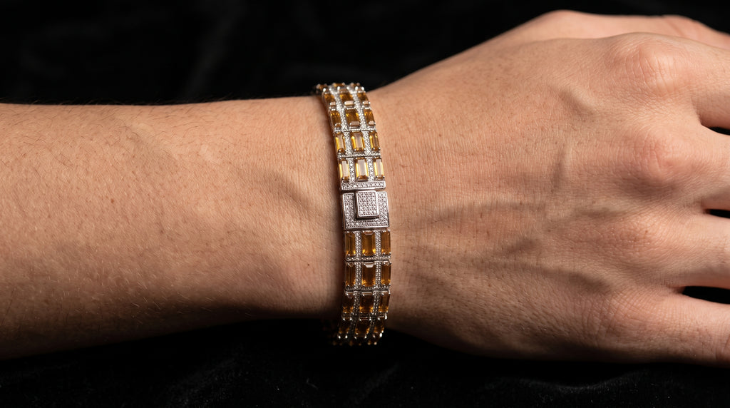 The Signature Two-Tone Link Bracelet — Handcrafted Men's Statement Piece