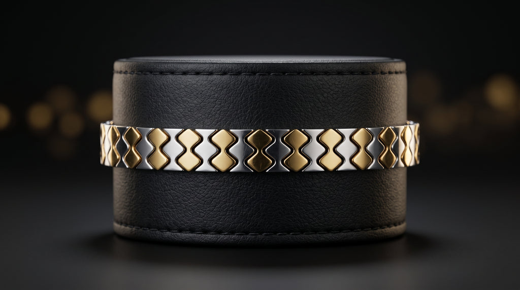 The Signature Two-Tone Link Bracelet — Handcrafted Men's Statement Piece