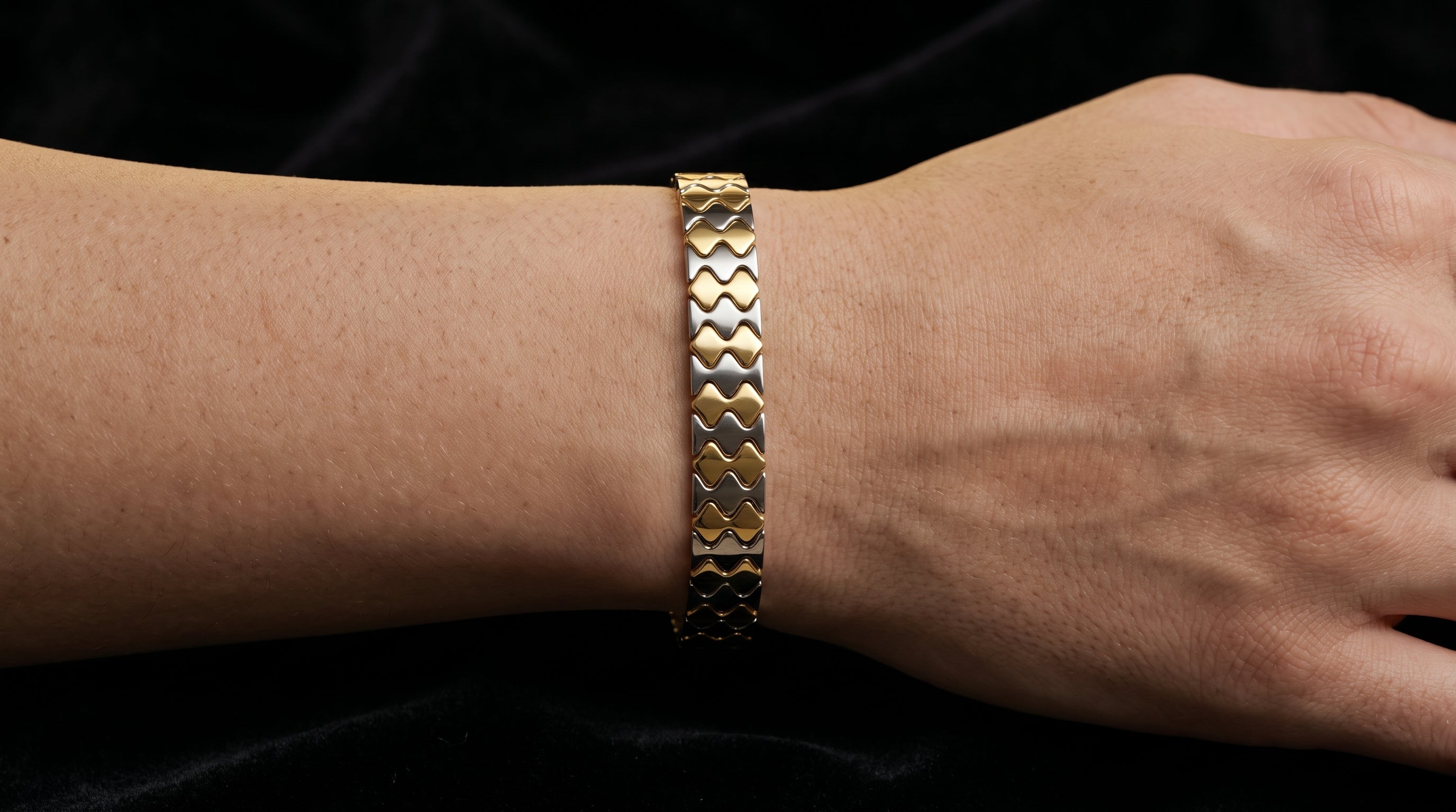 The Signature Two-Tone Link Bracelet — Handcrafted Men's Statement Piece
